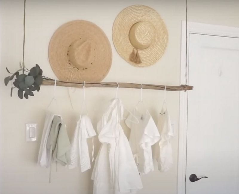 Make a hanging clothes rack