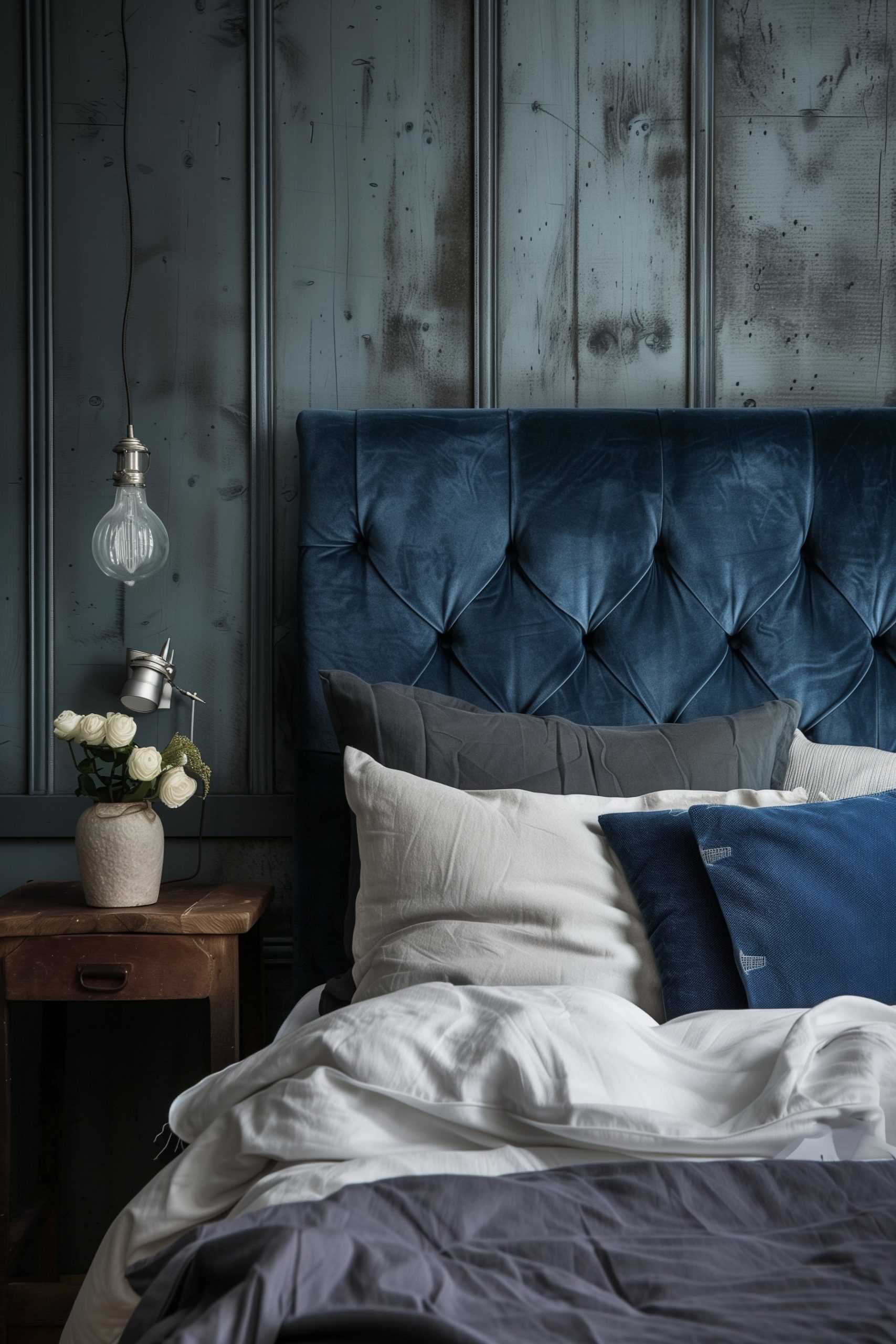 Opt for a Blue Velvet Headboard