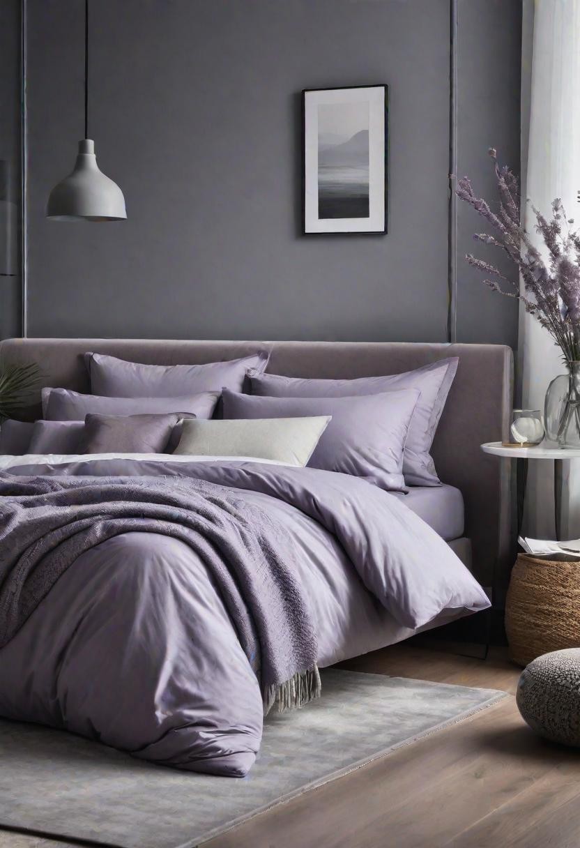 Calming Grey Lavender Bedroom