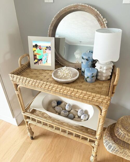 Decorate a cart with coastal decor