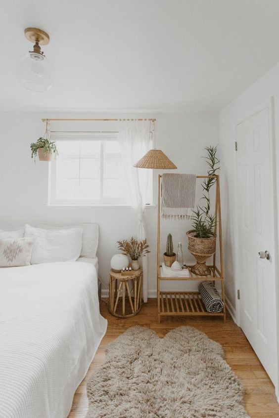 Wooden Crate Next To Bed