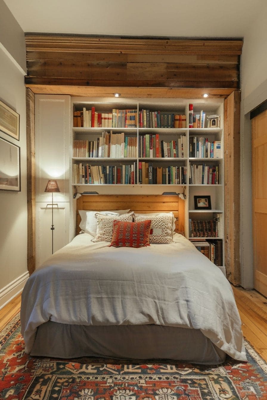 Opt for a bookcase headboard