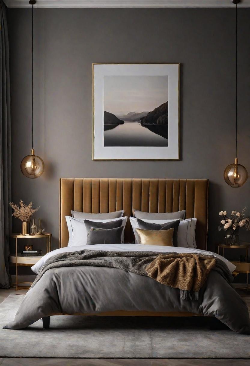 Taupe-Grey & Gold Bedroom Ideas