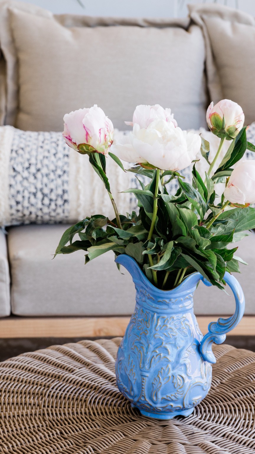 Flowers can complement or can be used as a focal point in a room.