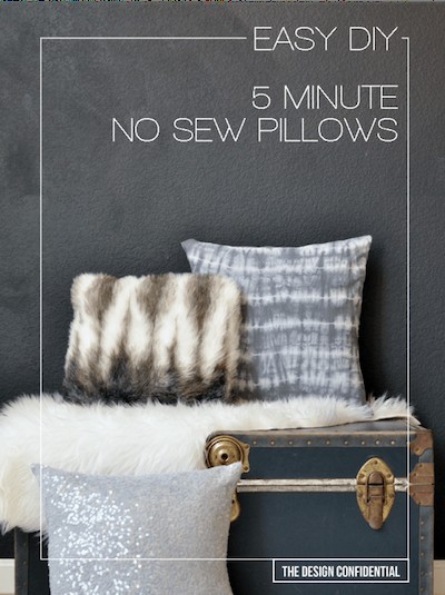 5 minute No Sew Pillows