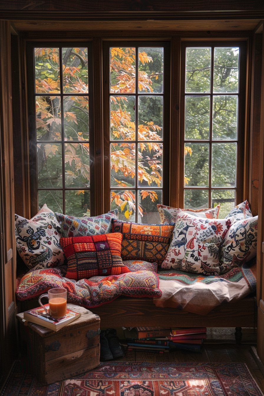 Colorful Autumn Throw Pillow Mixes