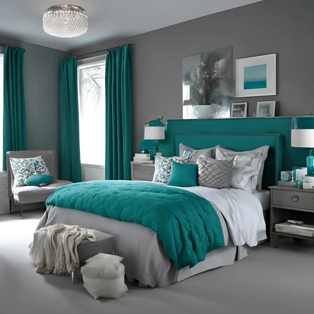 Teal and Grey Bedroom Ideas