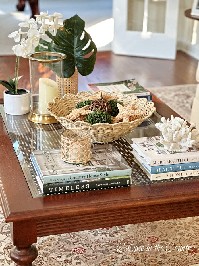 Living room with a British Colonial aesthetic…