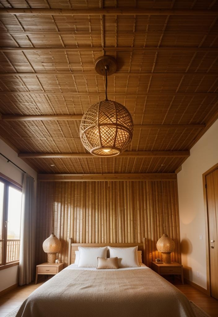 Rattan Ceiling Lamp Shades