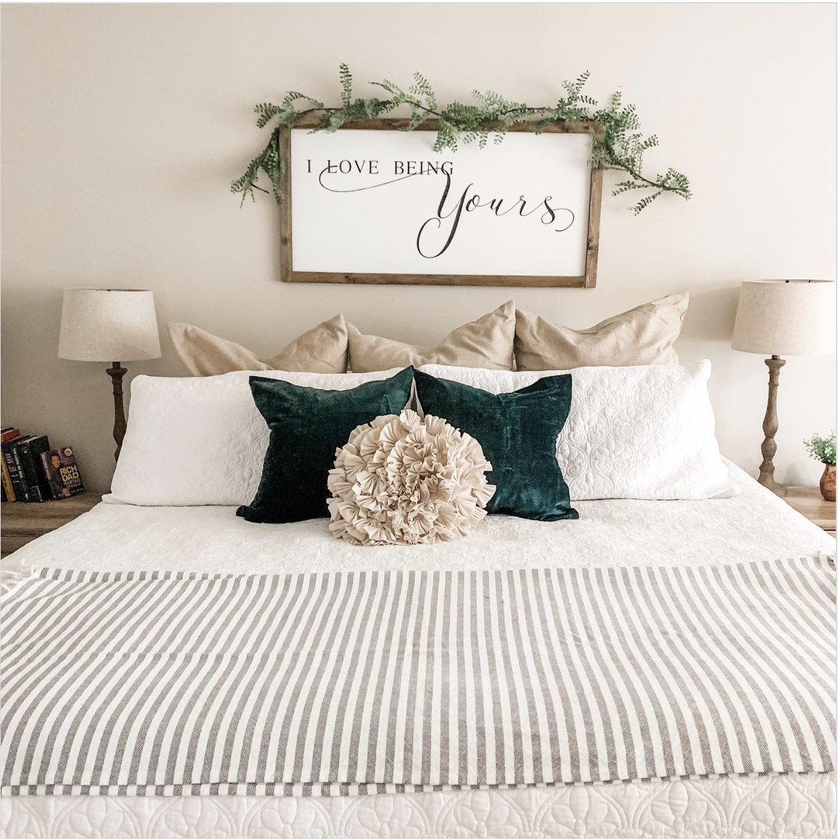 Stylist Quotes Displayed As Headboard for Bed