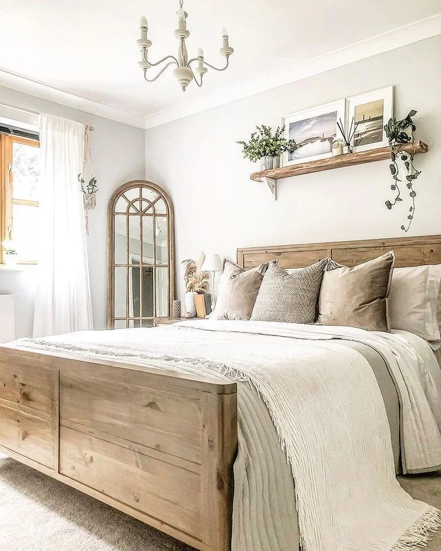 #7) Clean Lines Farmhouse Style Bedroom