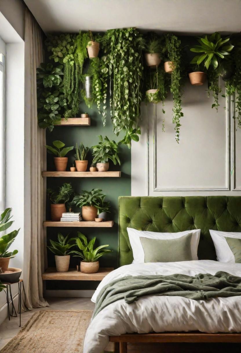 Plant Wall Bedroom Oasis