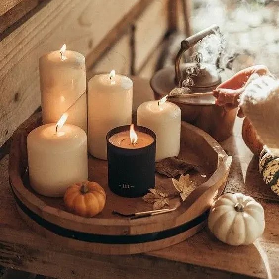 Candles. Soft Fall Lighting