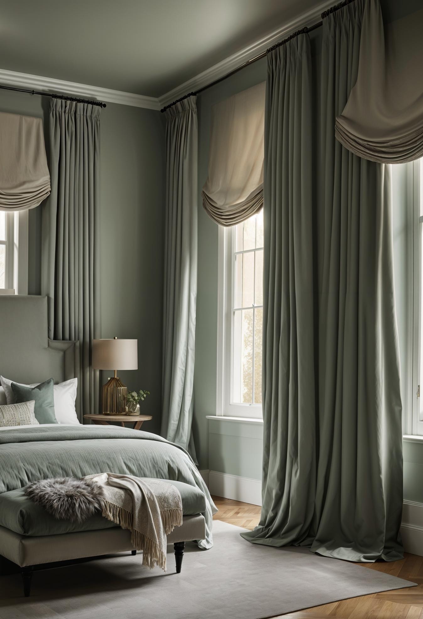 Sage & Grey Curtain Elegance