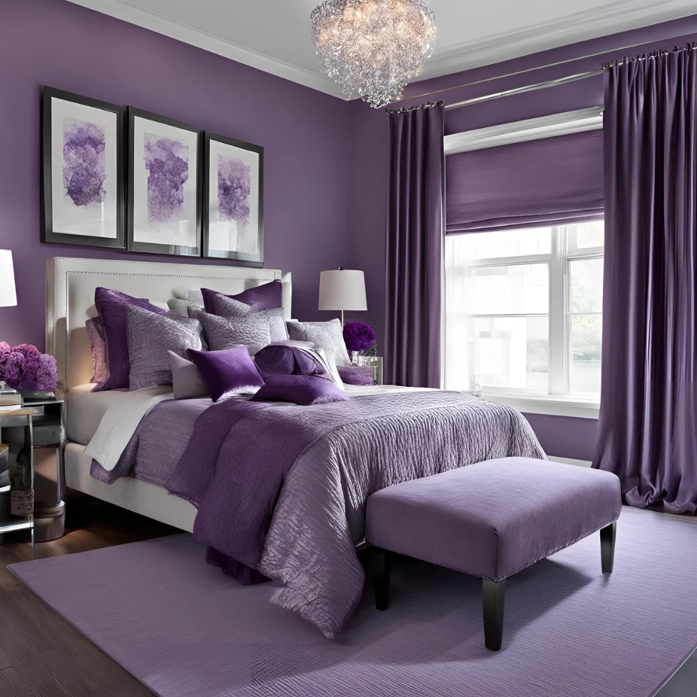 Purple and Grey Bedroom Ideas