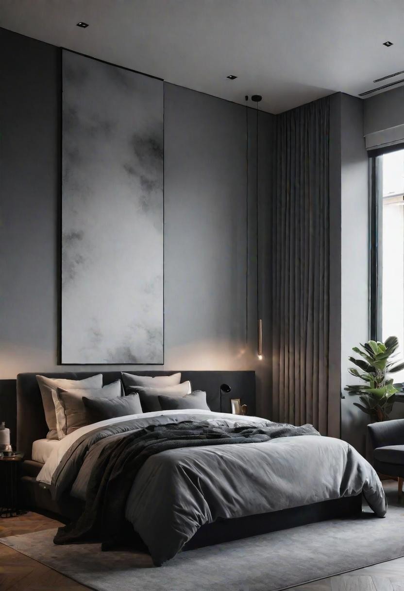 Ombre Grey Bedroom Walls