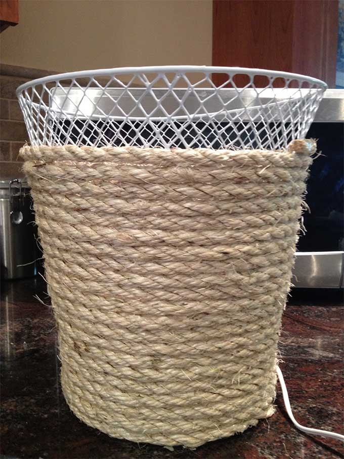 DIY: Dollar store trash can makeover