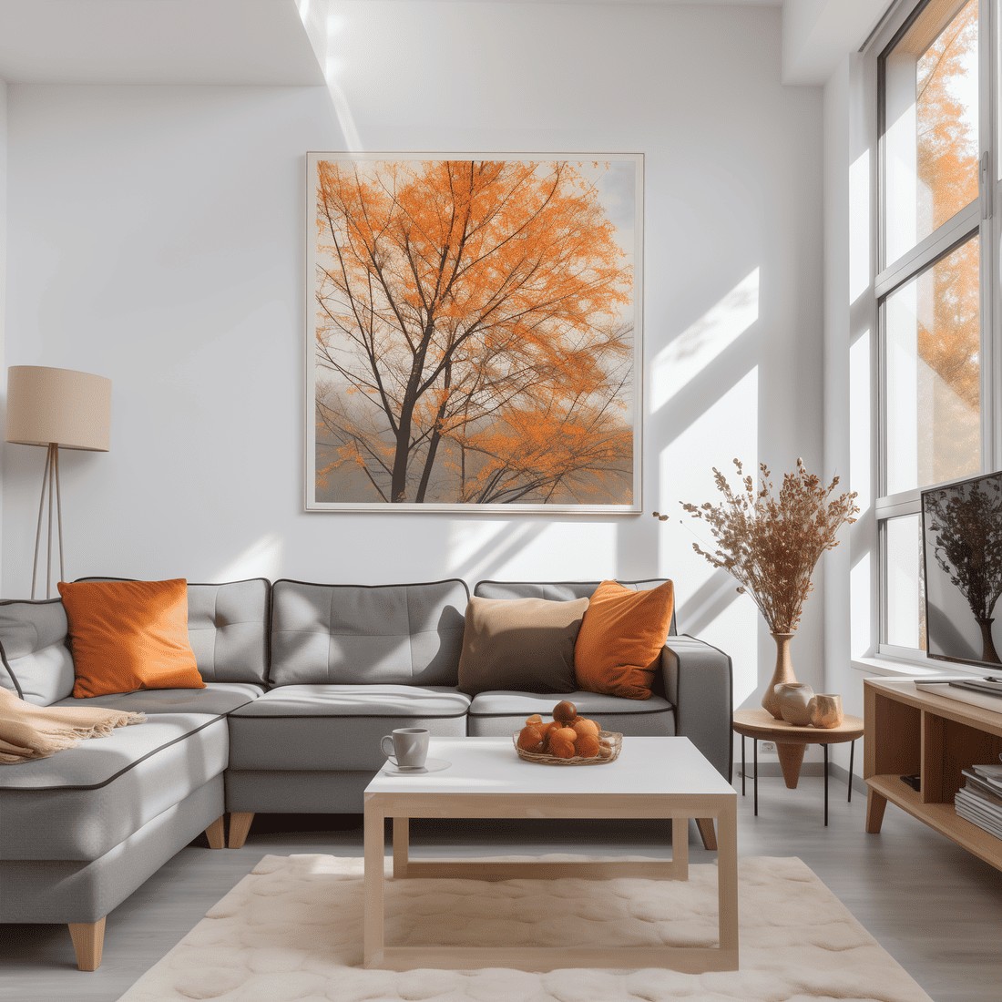 Modern Fall Vibes in a Bright Living Room