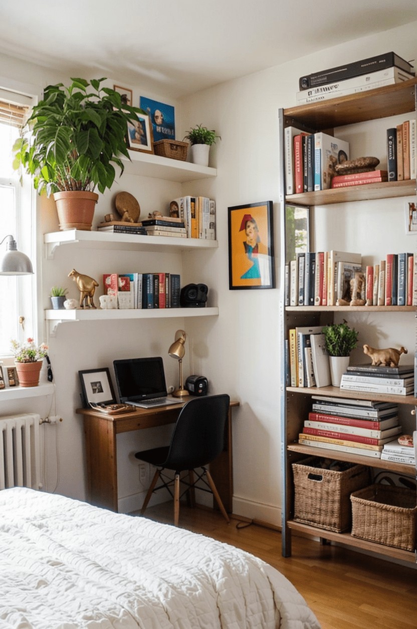 Elevated and Airy: The Magic of Wall-Mounted Shelves