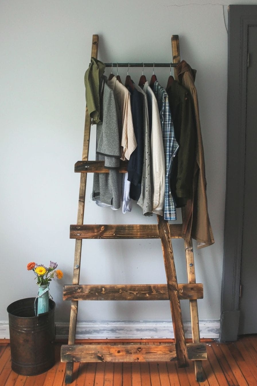 Build a Ladder Clothing Rack