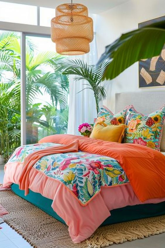 Cheerful Tropical Bedroom Retreat