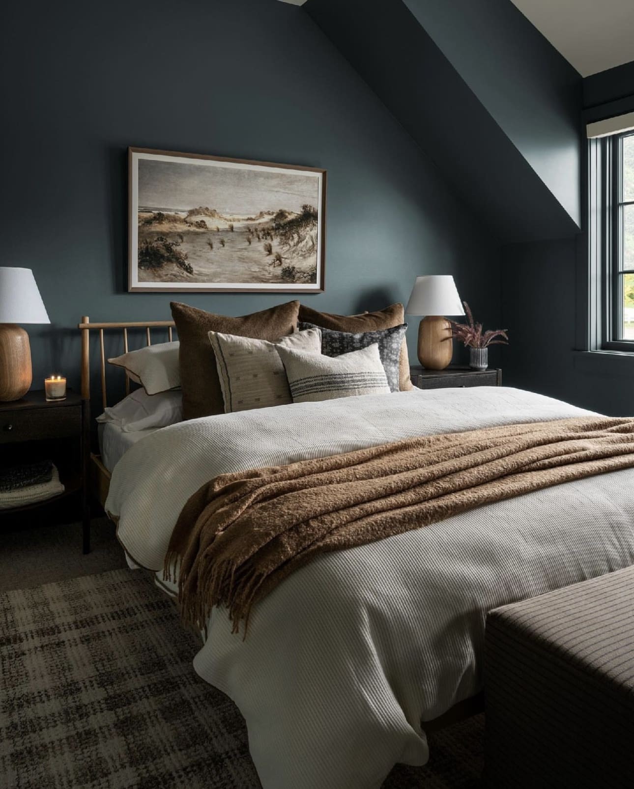 Chic and Moody Bedroom