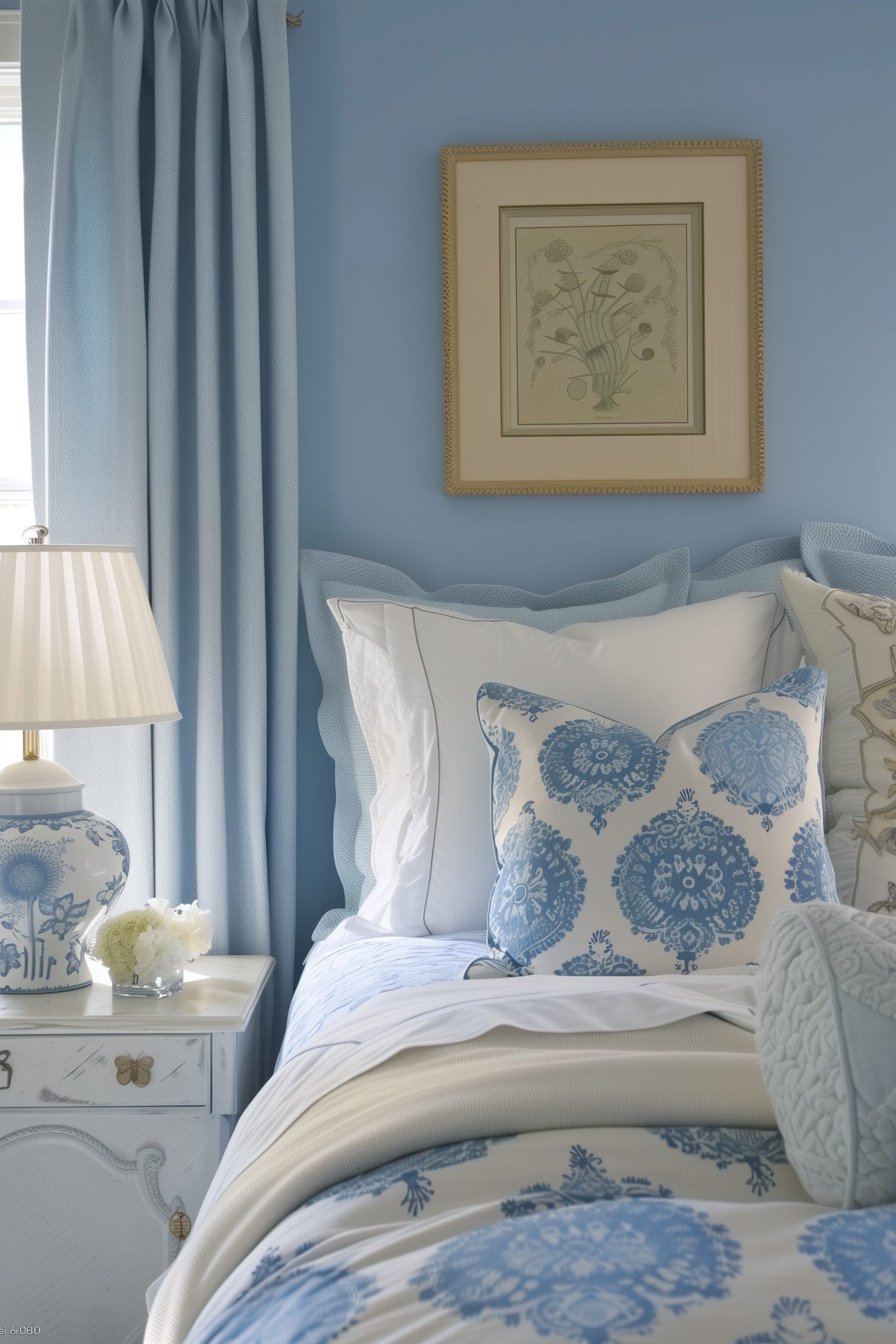 Use Blue in a Small Bedroom to Expand the Space