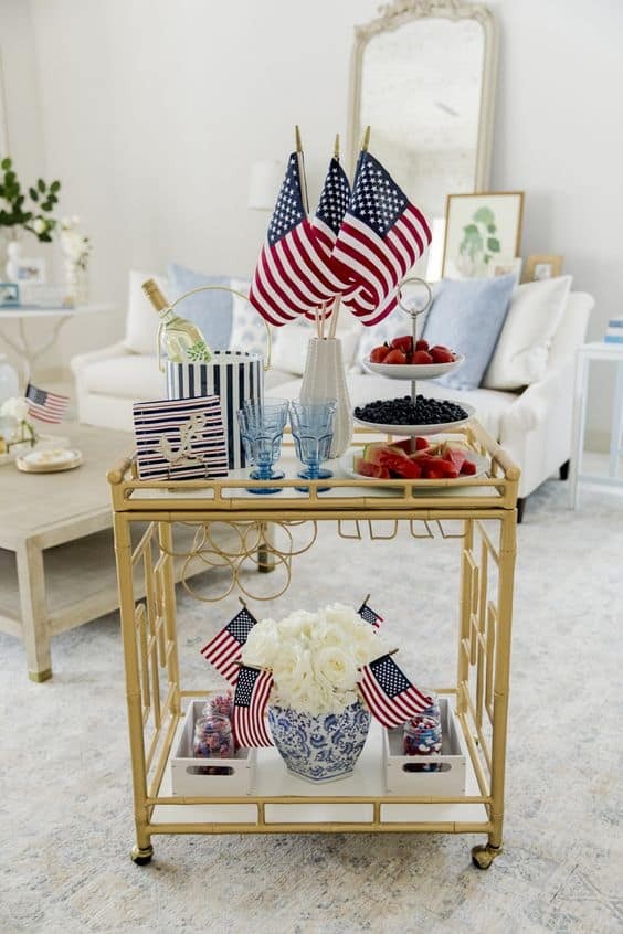 Fourth of July PatrBar Cart