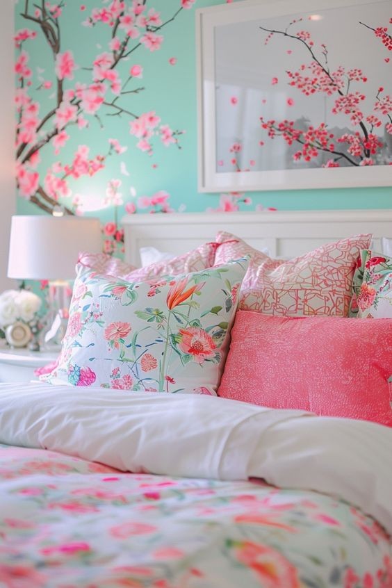 Summer Bedroom Bliss: Pink & Turquoise