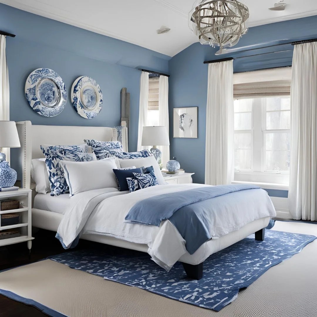 Blue and White Bedroom Ideas