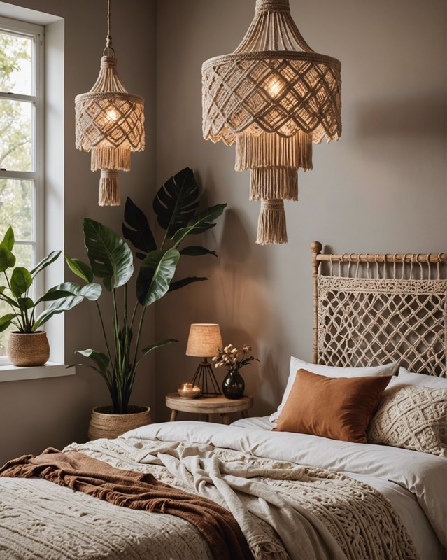 Macrame lampshades