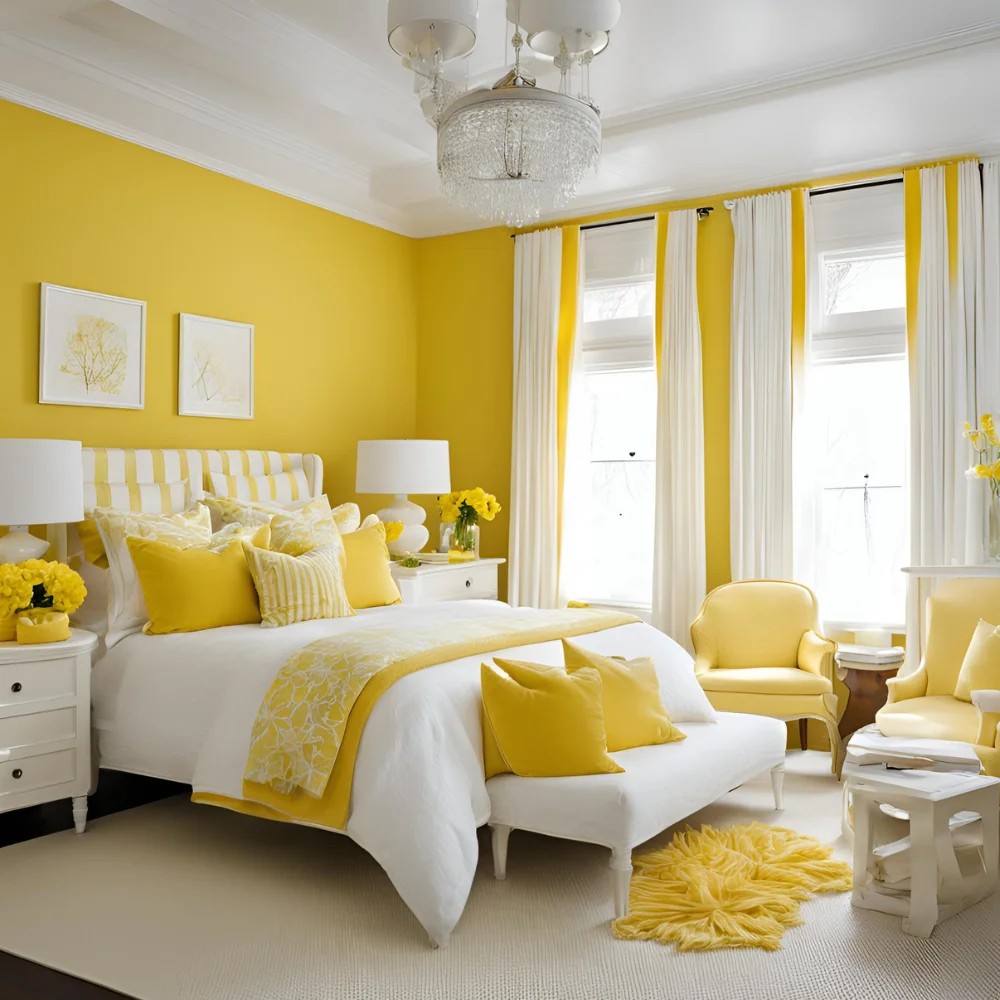 Yellow and White Bedroom Ideas