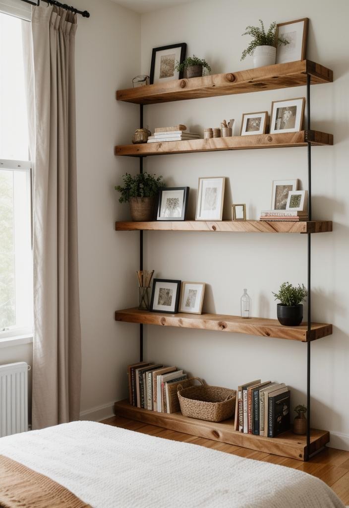 Natural Wood Shelving DIY