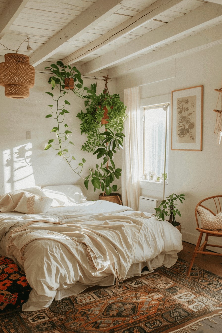 Bright and Airy Boho-Style Bedroom