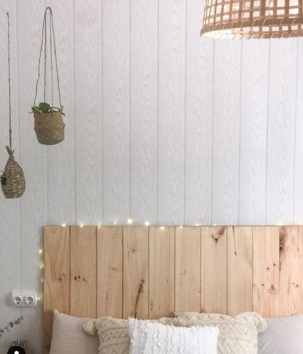 Make a natural wood headboard