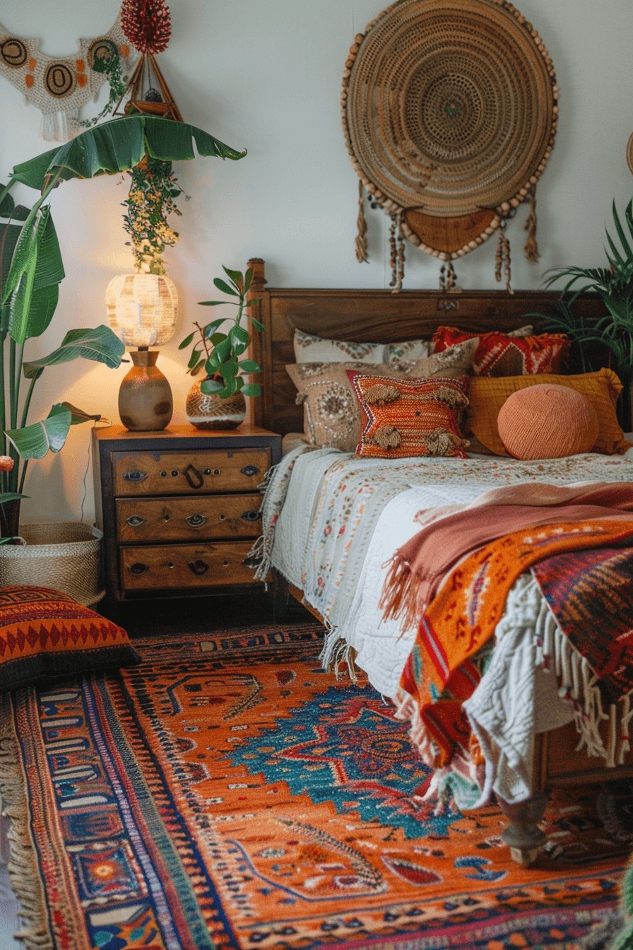 Tactile-Rich Boho Bedroom Design