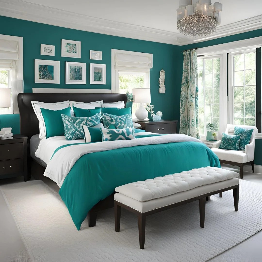 Teal And White Bedroom Ideas