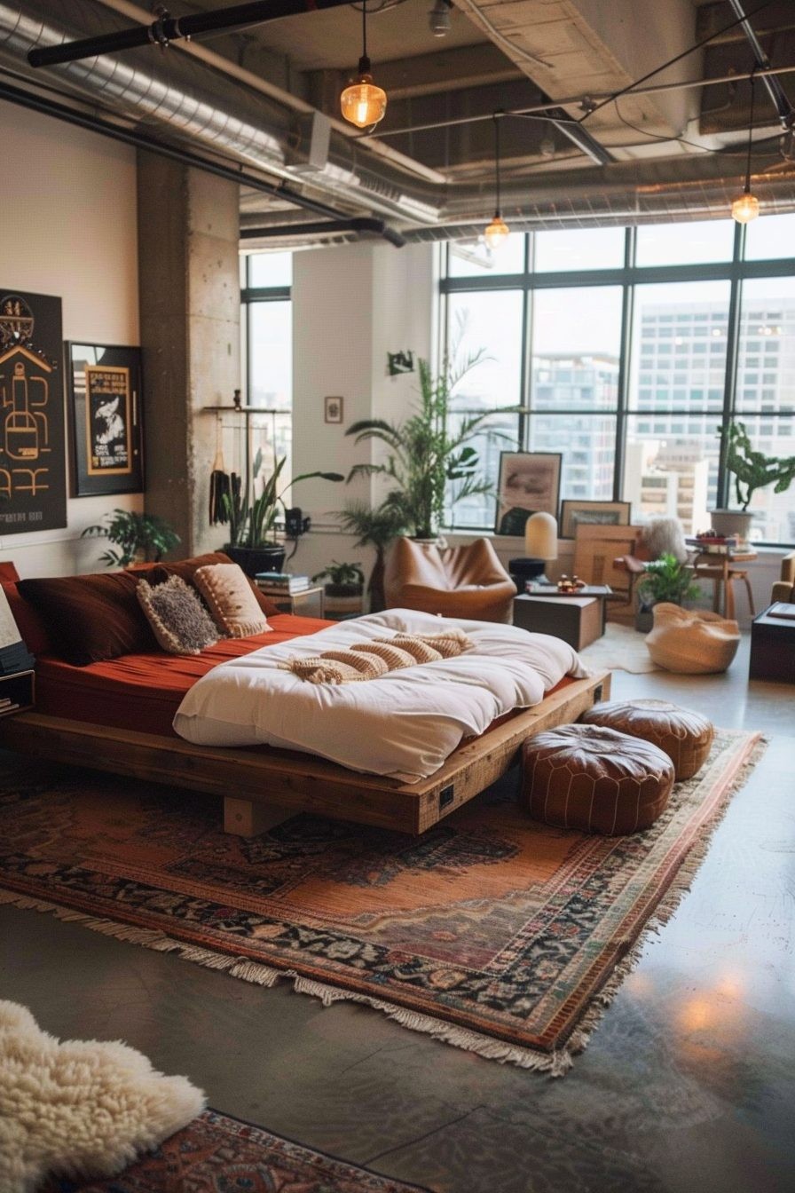 Boho Industrial Loft Retreat