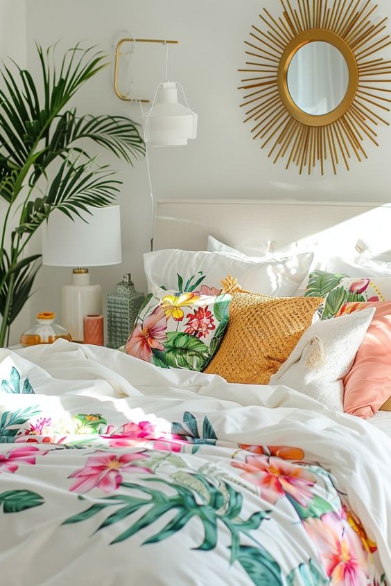 Summer Bedroom Aesthetic: Tropical Vibes