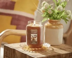 Display Warm Colored And Fall Scented Candles