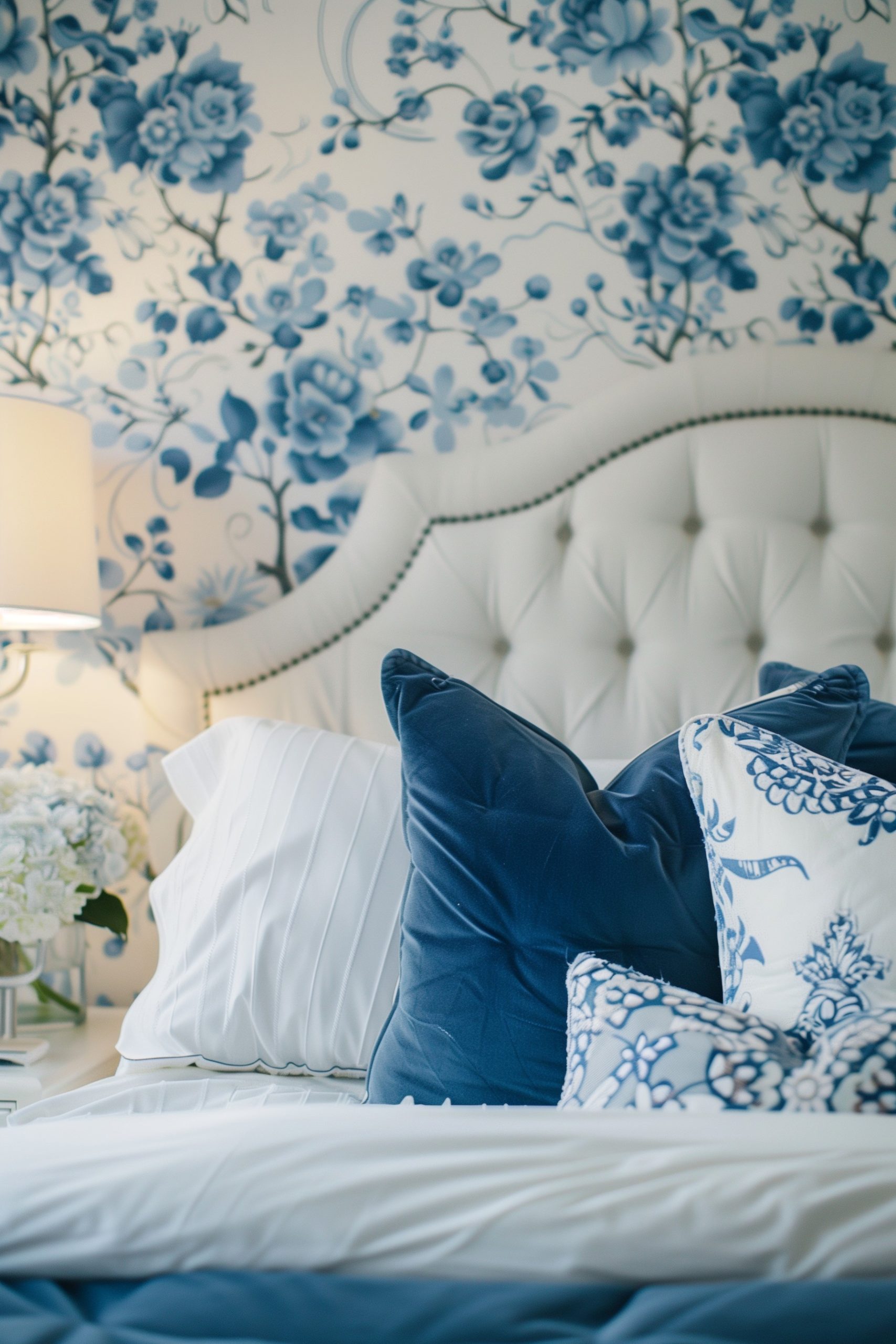 Introduce Blue Floral Wallpaper