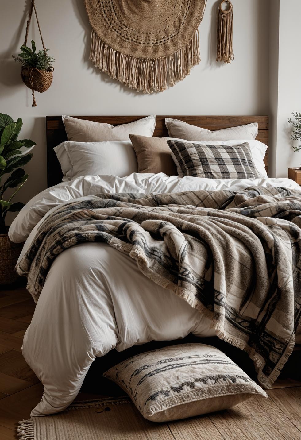 Rustic Neutral Boho Bedroom Blend