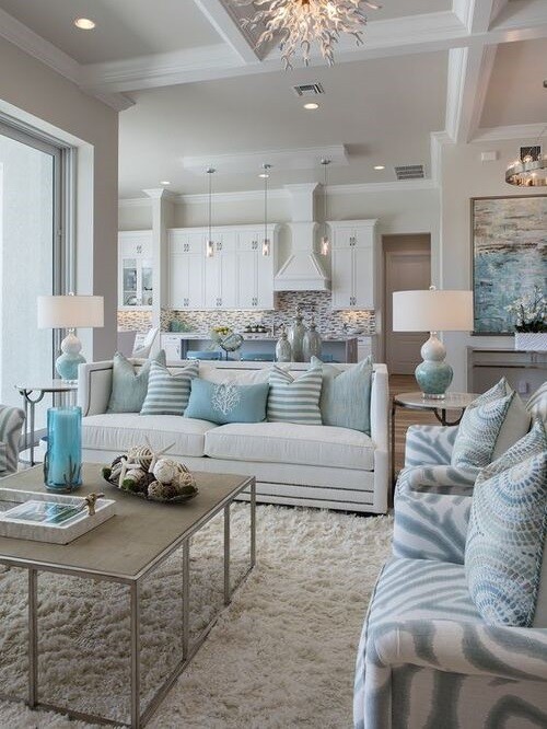 Decorate with blue accents