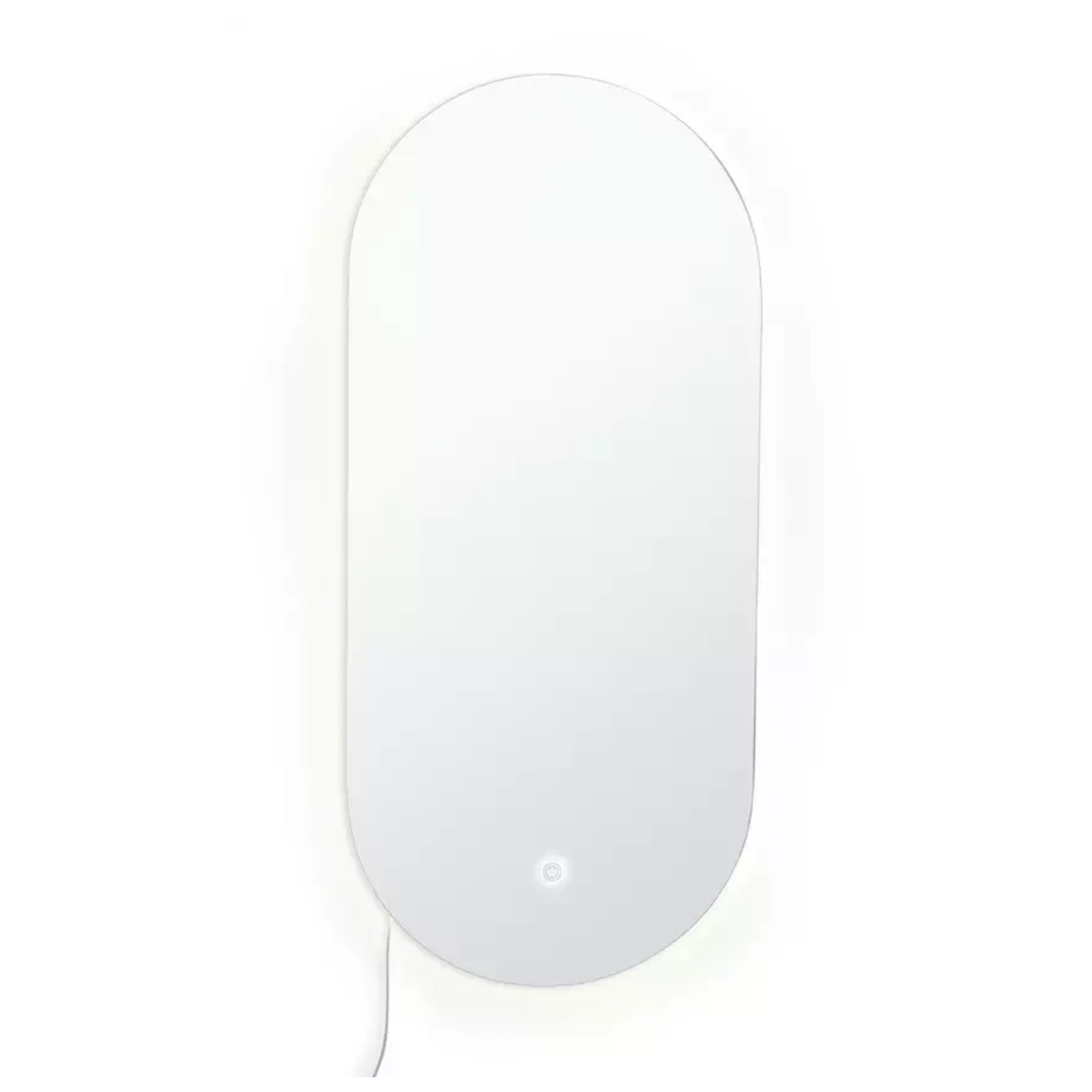 Wall-mounted mirror with light