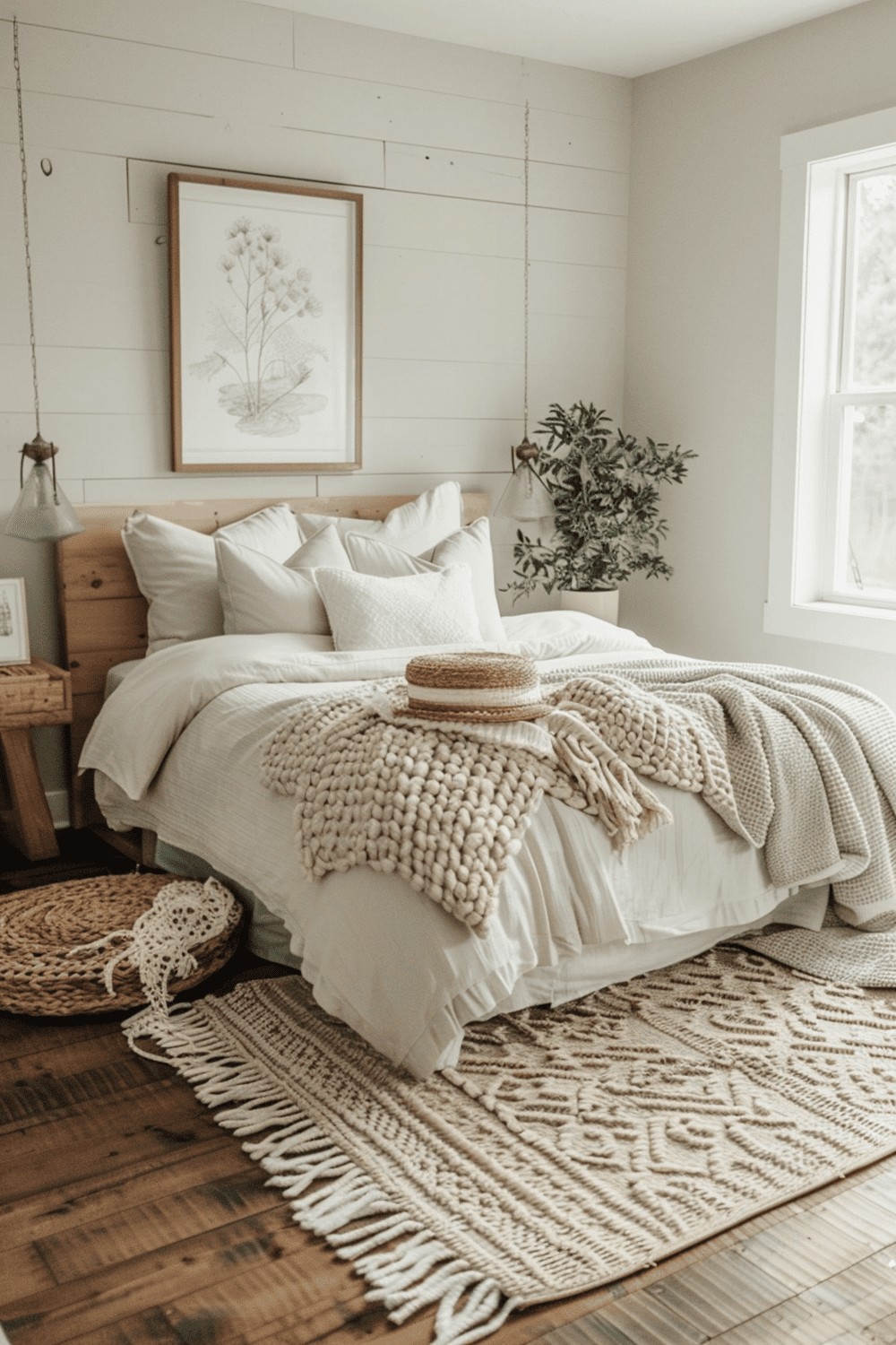 Minimalist Boho Bliss: Japandi Bedroom Oasis