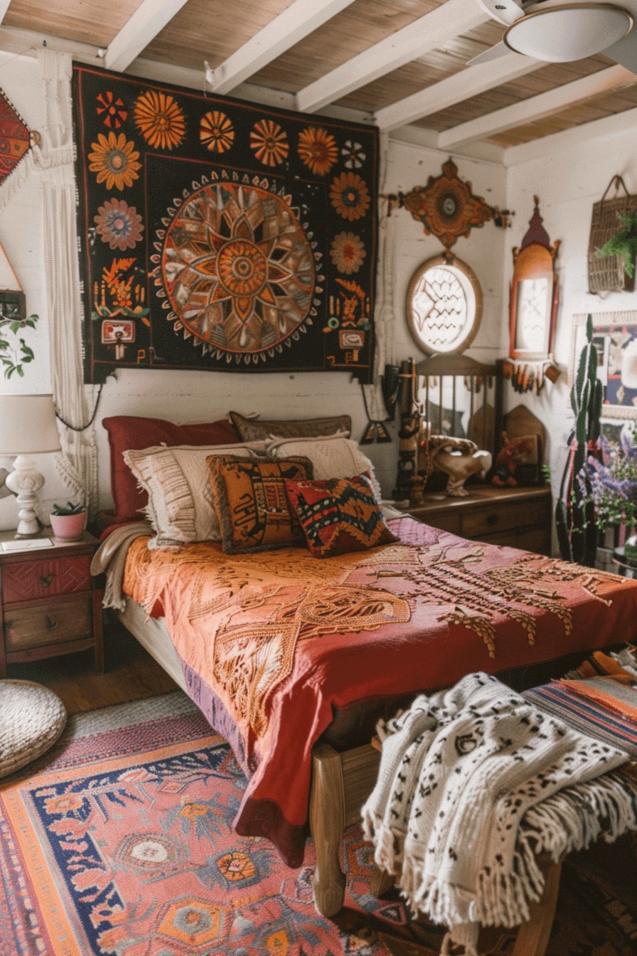 Patterns Defining a Boho Bedroom