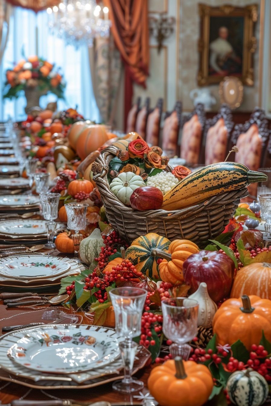 Elegant Cornucopia Centerpieces