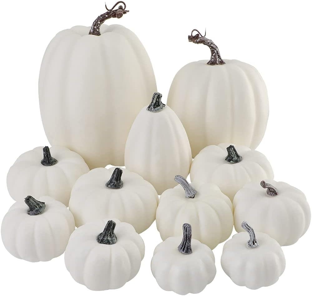 white pumpkins