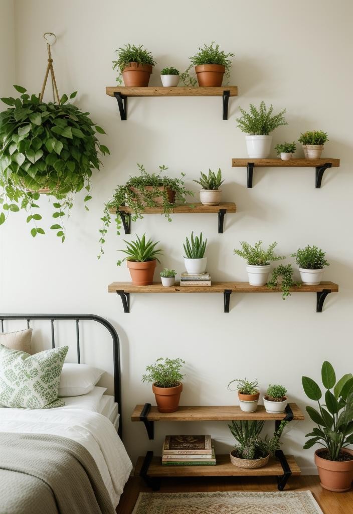 Succulent Floating Shelf Decor