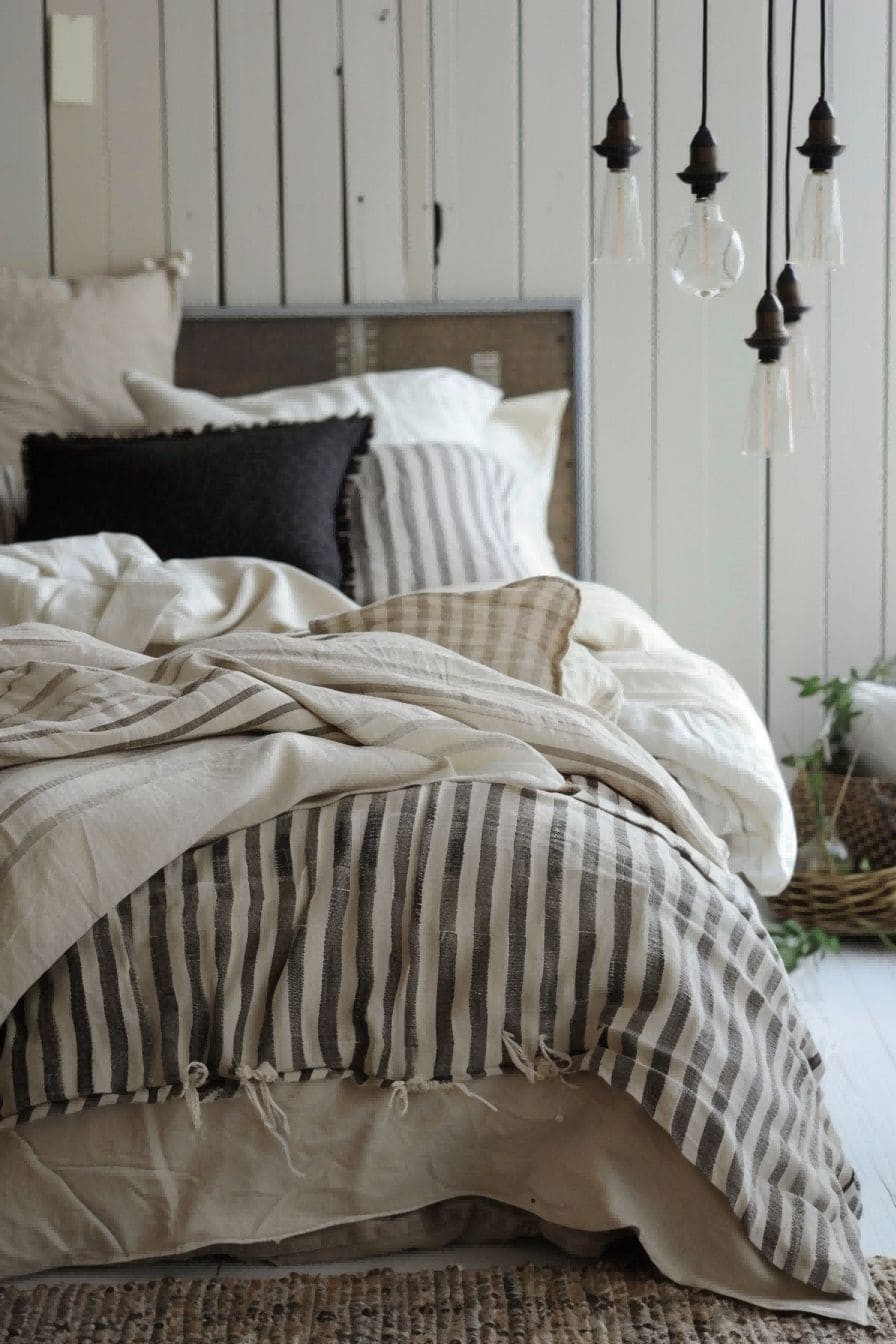 Add Striped Bedding